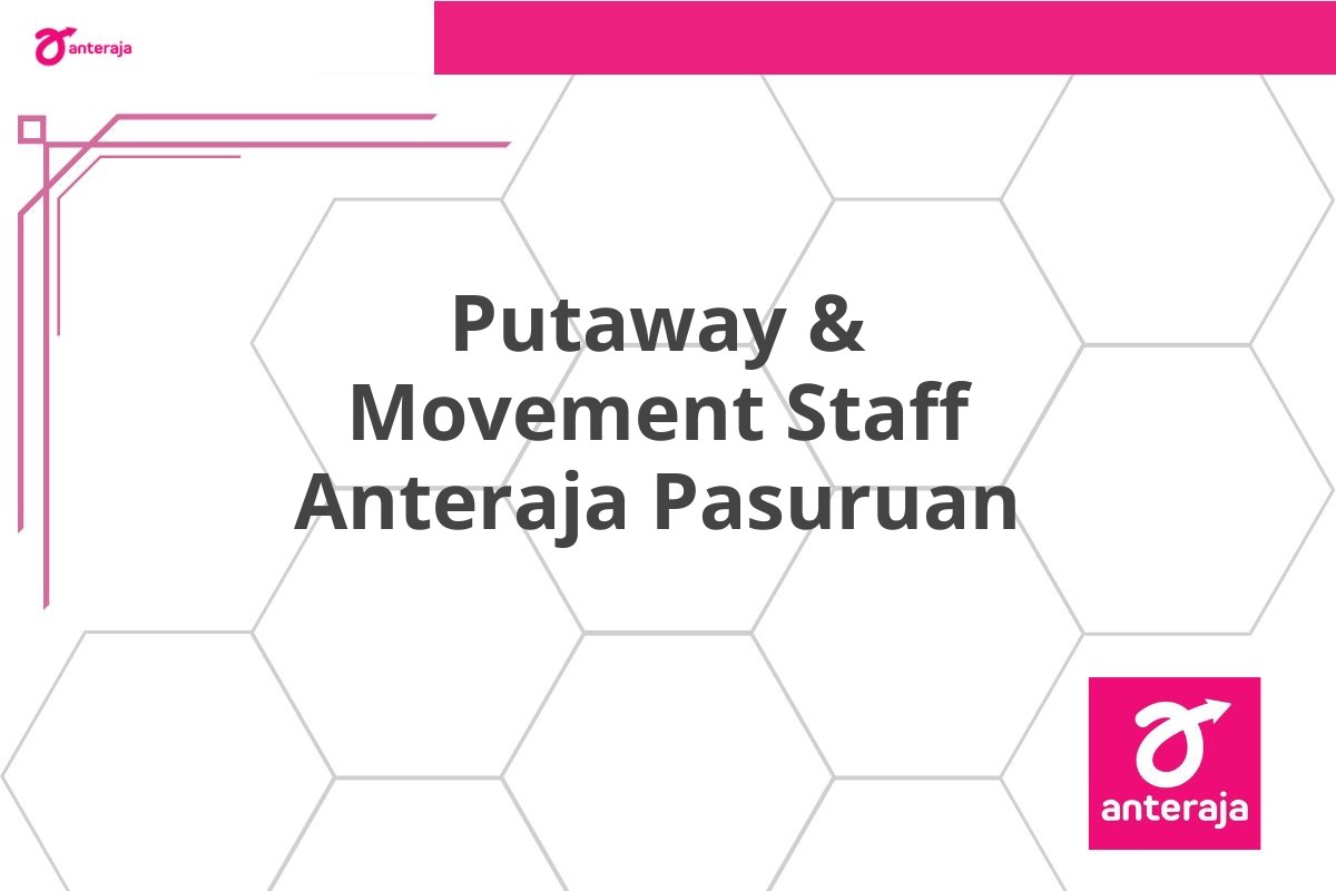 Putaway & Movement Staff Anteraja Pasuruan